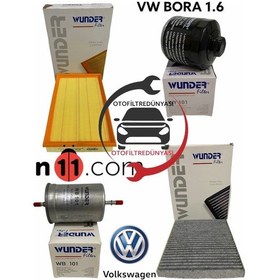 Resim Vw Bora 1.6 Wunder Filtre Bakım Seti (1998-2005) Bcb 506369534 