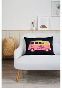 Resim Karavan Camping Baskılı Tv Battaniyeli Opsiyonel Dekoratif Yastık Battaniye 2in1-0 Çok Renkli 