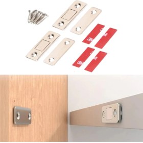 Resim 2 Çift Çok Amaçlı Kapı Kapak Dolap Çekmece Mobilya Durdurucu Kapatıcı Mıknatıslar- 