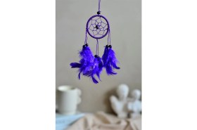 Resim Miamantra Araba Süsü Mor Renkli Rüya Kapanı (6 cm çap) 