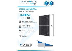 Resim Teknovasyon Arge Tommatech 620WP 108TN M12 Topcon Diamond Plus Güneş Paneli - 31 Adet (1 Palet) 