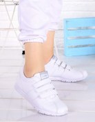 Resim Jump Kadın Beyaz Cırtlı Spor Ayakkabı 