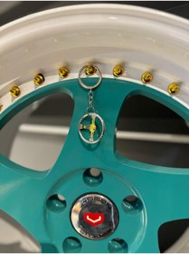 Resim Ant Oto Detailing Oto Gümüş Gold Direksiyon Model Anahtarlık 