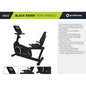 Resim Profitness 8350R Yatay Kondisyon Bisikleti Black Collection 