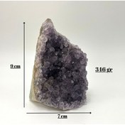 Resim Sertifikalı Ametist Doğal Taş Ham Kaya 346 Gr 