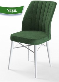 Resim Canisa Concept Arp Serisi Sabit Mutfak Masası Takımı 70x110 Beyaz Masa 4 Haki Yeşil Sandalye Masa Beyaz Sandalyeler Haki Yeşil 