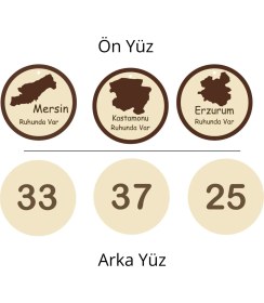 Resim Ahşap Türkiye Şehir Haritası Araba Süsü – 81 İl Plaka Numaralı Dikiz Ayna Hediyelik 