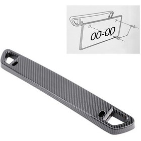 Resim Evrensel Araç Ruhsat Sahibi Plaka Numarası Çerçeve Tam Karbon Fiber Plaka Sahibi 