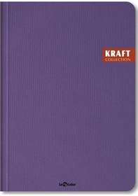 Resim Le Color Kraft Ofis Kareli Defter 17 x 24 CM Mor 