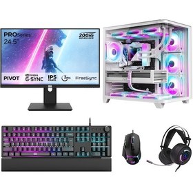 Resim Dragos DRX7805 R7-5700X 32 GB 1 TB NVMe 12 GB RTX5070 24.5" Free Dos Masaüstü Oyuncu Bilgisayarı 