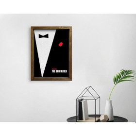 Resim Bk Home Isme Özel Godfather Baba Tasarımlı Doğal Masif Ahşap Çerç (551059693) 