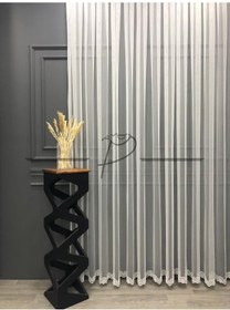 Resim Tül Perde Taç Marka Etek Grek Zülküf Desen Ekru 