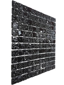 Resim MozaiKristaL Yaşam Alanlarının Tüm Yüzeyleri Için 25x25 Mm Siyah Cam Mozaik. ( 1 Koli = 1 M2 Fiyatıdır ) 