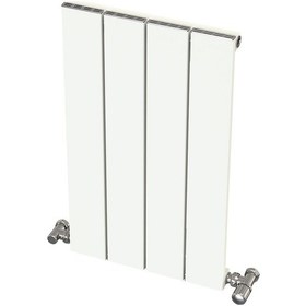 Resim Alüminyum Radyatör 60x36 4 Dilim Kırık Beyaz Ral9010 Hestia 