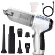 Resim Padalink 19000pa Süctionlu El Tipi Süpürge Ve Hizmetli Hava Pompa 2'li 1, Telsiz Ve Çekirdekli Batarya İle Multifonksiyonel Kullanim 