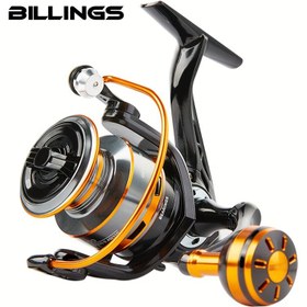 Resim BILLINGS FH 1000-6000 Serisi Yüksek Performanslı Makaralı Olta 5.2:1 Yüksek Dişli Oranı 10kg Maksimum ÇEKME Gücü Değiştirilebilir Sap, Tatlısu ve Tuzlu Su Balıkçılığı İçin Dayanıklı Metal Yapı - Her Seviyeden Balıkçılar İçin Mükemmel 