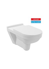 Resim Serel Bedensel Engelli Asma Klozet 3045 + Beta Yavaş Kapanan Kapak 2'li Set Beyaz 