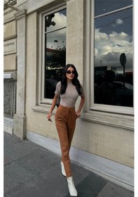 Resim Soonaksesuar Süet Pantolon Pensli - Taba Taba 