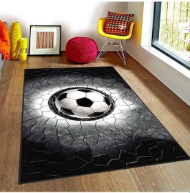 Resim Siyah Beyaz Çocuk Odası Halısı 