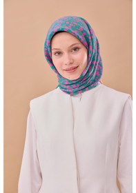 Resim Silk Home Aura Eşarp 140005-15 Patina Yeşili, Pembe, Sarı 