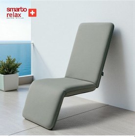 Resim Smarto Relax Katlanabilir Şezlong Yer Minderi Ayarlanabilir Sırt Destekli Zemin Koltuğu, Taşınabilir, Dış Mekân, Gri 