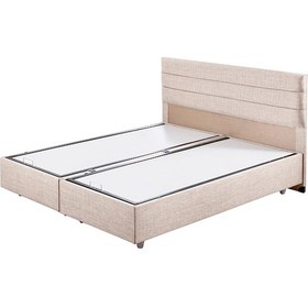 Resim Sofia İkili Set, Sofia Çift Kişilik Baza Başlık Seti Krem 160 x 200 