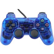 Resim Mavi Kablolu Gamepad Sony Ps2 Denetleyicisi İçin Sony Ps2/psx Joystick Sony Psone Joypad Kablolu Denetleyici Oyun Denetleyicisi Marka 