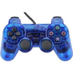 Resim Mavi Kablolu Gamepad Sony Ps2 Denetleyicisi İçin Sony Ps2/psx Joystick Sony Psone Joypad Kablolu Denetleyici Oyun Denetleyicisi Marka 