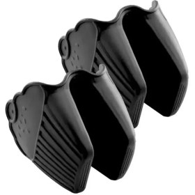 Resim Silikon Fırın Eldiveni 2 Li Isı Yalıtımlı, Kaymaz Yüzey, Esnek Ve Kolay Temizlenebilir Siyah 