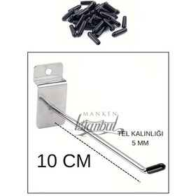 Resim Kanallı Pano Kancası Koruma Kauçuklu 10 Cm Deluxe Raf Askısı Ekstra Güçlü 65 Adet Krom 