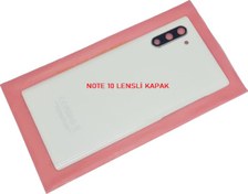 Resim Samsung Galaxy NOTE 10 Arka Pil Batarya Kapağı (CAM+KAMERA LENSLİ) BEYAZ Tkgz