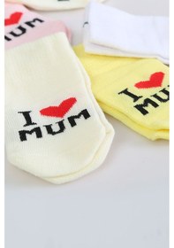 Resim Baby Shez Pamuklu 6'lı Yenidoğan Erkek Bebek Çorap Mum Pembe 