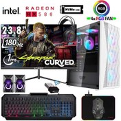 Resim Xaser XSR1209 i5-12400F 16 GB 512 GB M.2 NVMe SSD 8 GB RX580 23.8" Free Dos Masaüstü Oyuncu Bilgisayarı 