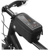 Resim Mufunye Dokunmatik Ekran Su Geçirmez Ön Çerçeve Üst Boru Bisiklet Çantası Sert Kabuk Büyük Kapasiteli Bisiklet Ön Saklama Çantası A Siyah 