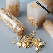 Resim Mum Yapımı İçin Altın Yaprak Pul, 1 adet El Yapımı DIY Zanaat Altın Folyo, Dekoratif Yosun Altın Folyo Mum Süsleme 