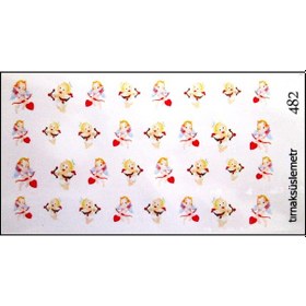 Resim Melek Tırnak Dövme Nail Art Tırnak sticker Tırnak Ttto 482 