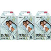 Resim Fujifilm Instax Mini Blue Marble 10x3 Film Seti 