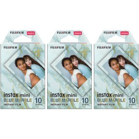 Resim Fujifilm Instax Mini Blue Marble 10x3 Film Seti 