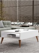 Resim Genel Markalar Orta Sehpa Masa Salon Sehpası Lüx Model 90x50x33 Beyaz 
