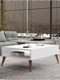 Resim Genel Markalar Orta Sehpa Masa Salon Sehpası Lüx Model 90x50x33 Beyaz 