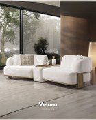 Resim Velura Home & Living Moka Üç Adet Üçlü Kanepe & 3'lü Koltuk (3+3+3) - Krem 