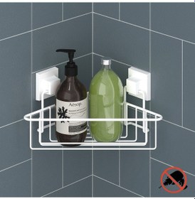 Resim Teknotel Easyfıx Yapışkanlı Tek Katlı Banyo Köşe Rafı Beyaz Ef251 Beyaz 
