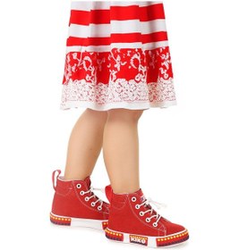 Resim Kiko Kids Gamel Günlük Lastikli Kız Bebek Bot Ayakkabı Kırmızı 