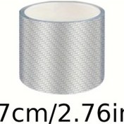Resim Tongdashop Ev Tipi Karbon Kaplama 2.76x196.85 İnç Araç Kapı Eşiği Koruma Bandı Çizilme Önleyici 