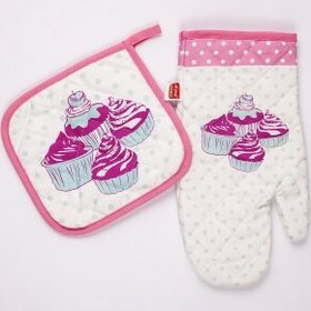 Resim Crystal Mutfak Eldiveni+Tutkaç Set Cheries 