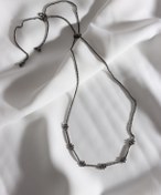 Resim Süspüs Accessories Çiçek Figürlü Asansörlü Zircon Taşlı Antarasit Abiye Kolye 