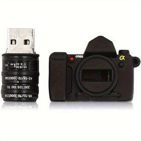 Resim Popüler Kamera Şekilli USB Flash Sürücüler 64GB, 32GB ve 16GB'de Mevcuttur, Fotoğrafçılık Hediyeleri Olarak Mükemmel. 