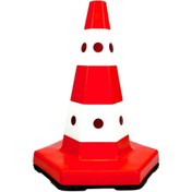 Resim İleri Trafik Klasik Kedi Gözlü Trafik Konisi 50 cm Ağırlıklı Trafik Dubası 