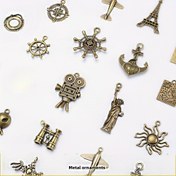 Resim ANNIKEEY 2 adet Vintage Metal Seyahat Not Defteri Şanslar - Midori Günlükleri, TN Seyahatçileri, Ofis Kırtasiye, Planlayıcı Aksesuarları için Dekoratif Kolyeler 