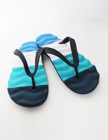 Resim Bermody Erkek Rahat Dalgalı Lacivert Parmak Arası Plaj Terliği Flip Flops 